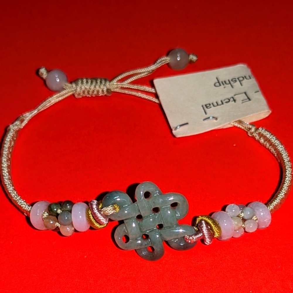 Jade Eternal Loop Friendship Bracelet